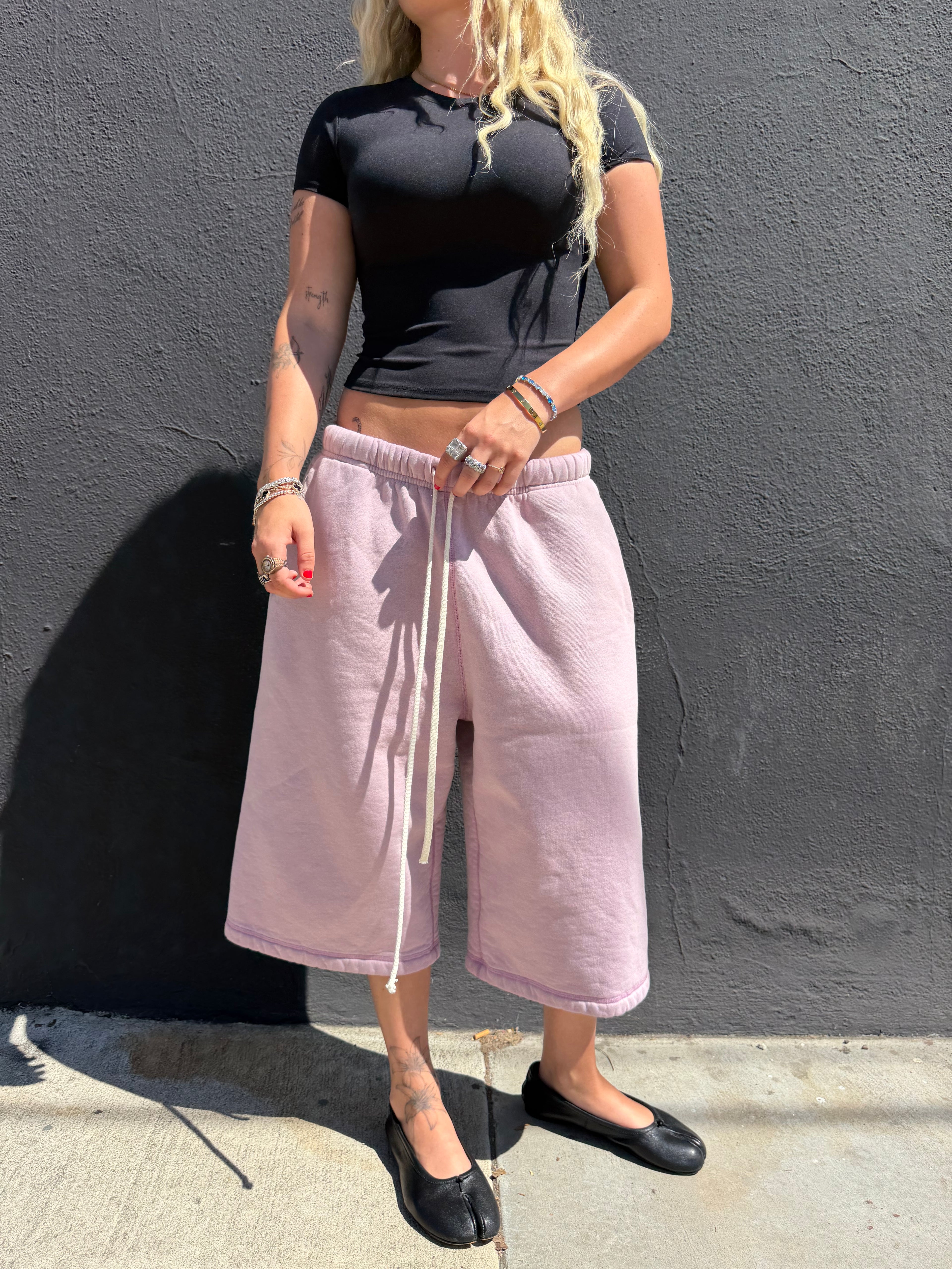 Plane Jane Nude Pink Sweatshort
