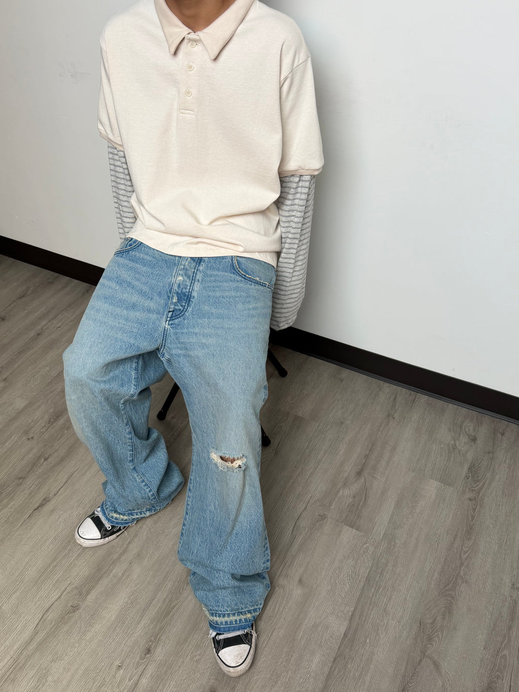 CHrosshatch Denim Light Wash