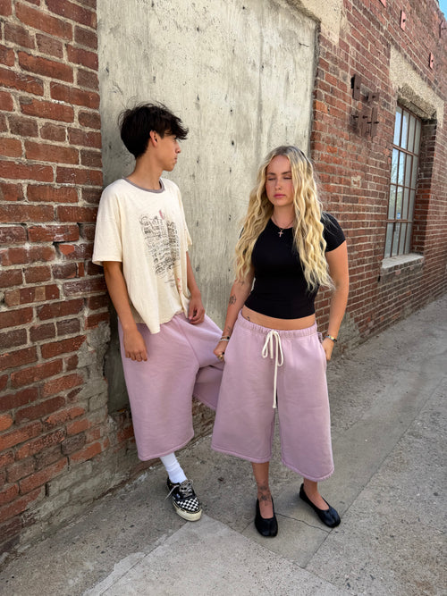 Plane Jane Nude Pink Sweatshort