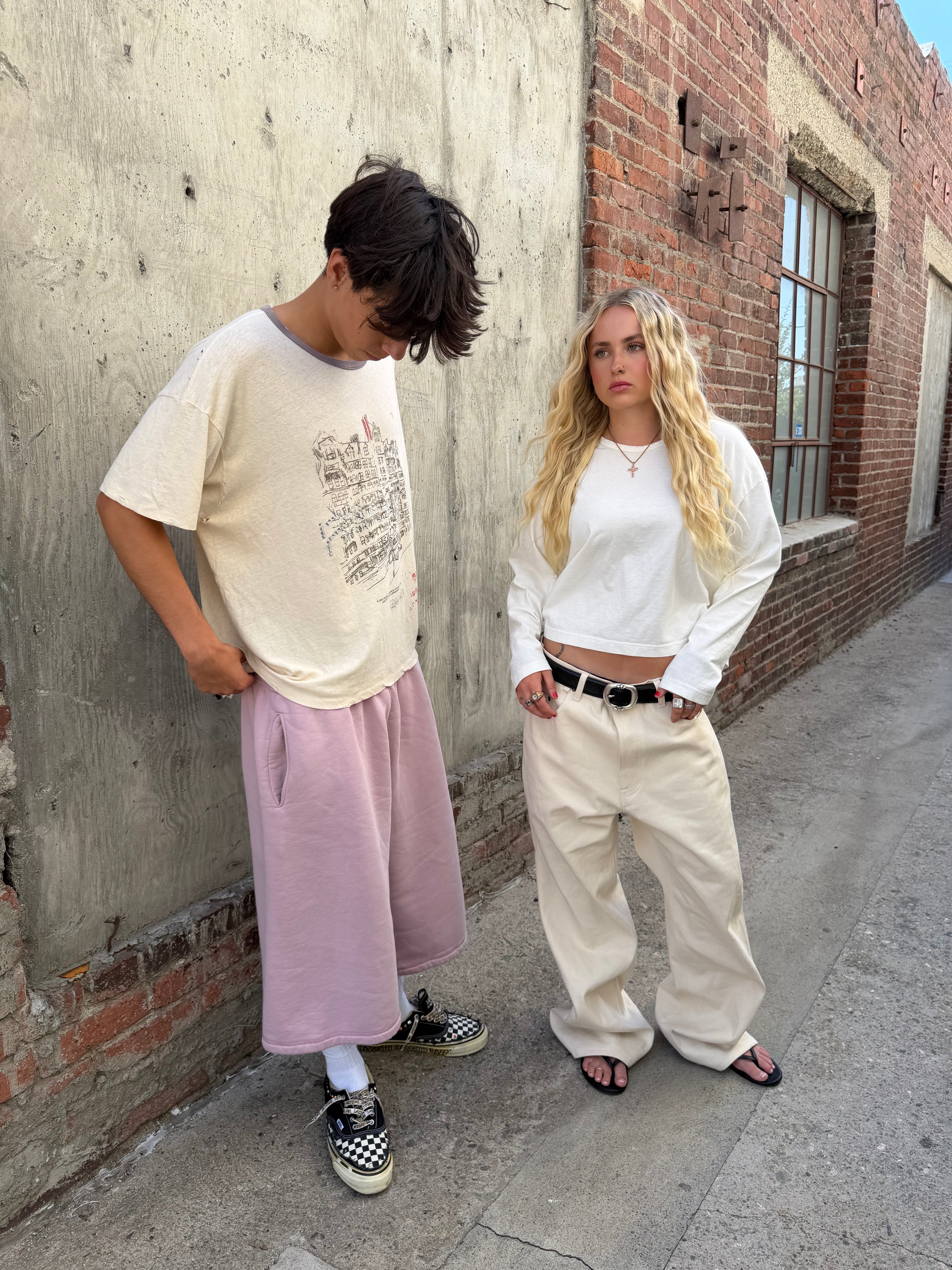 Plane Jane Nude Pink Sweatshort