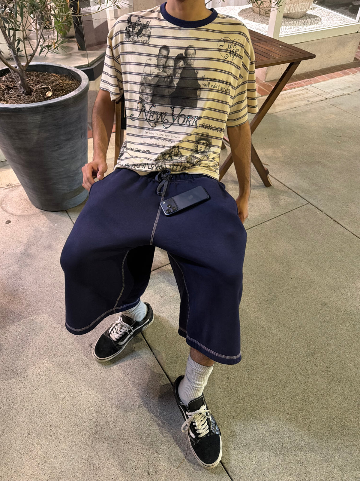 Navy Plane Jane Sweatshorts *