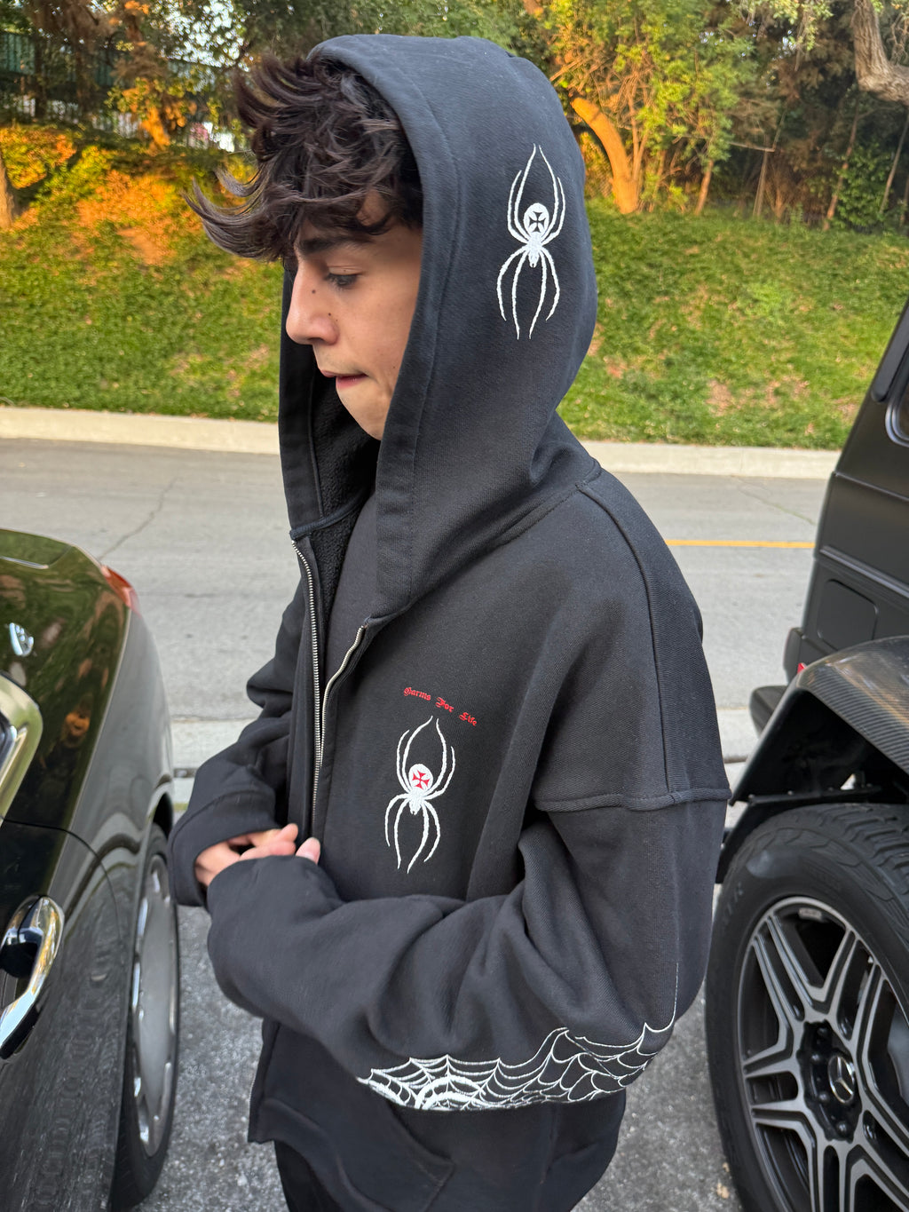 Silk Web Zip Up