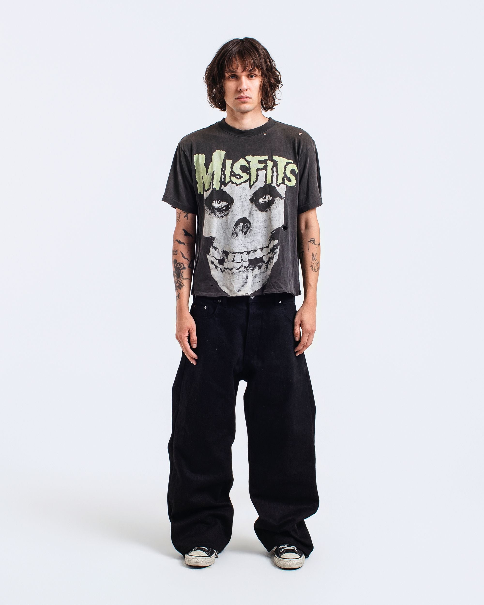 CHrosshatch Cut Denim