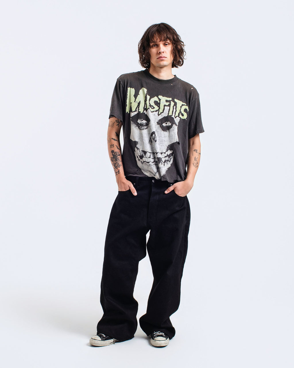 CHrosshatch Cut Denim