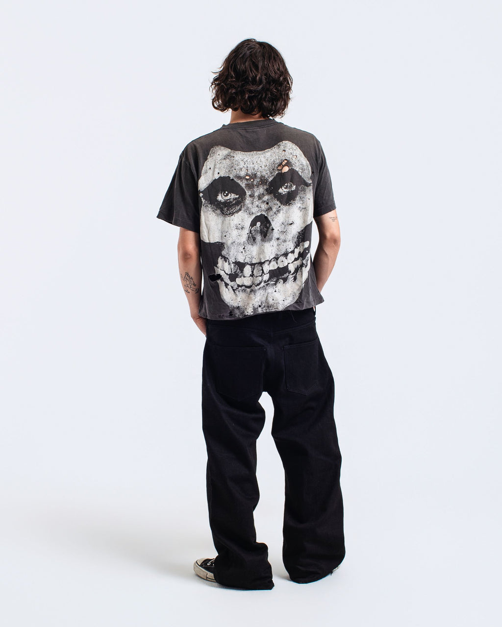 CHrosshatch Cut Denim