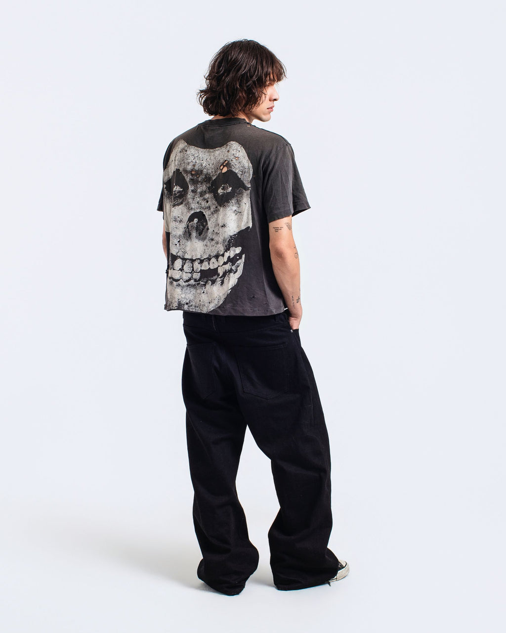 CHrosshatch Cut Denim