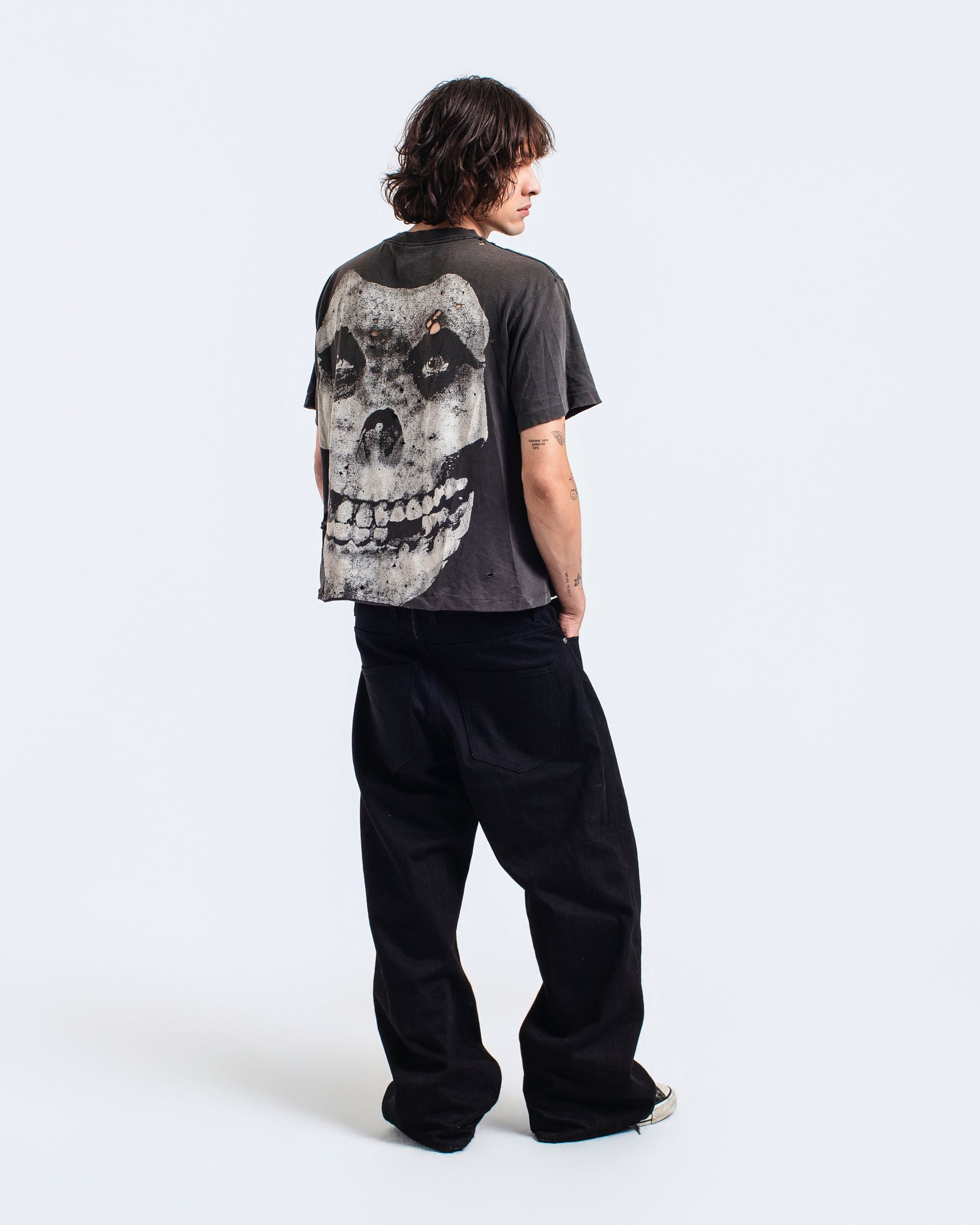 CHrosshatch Cut Denim